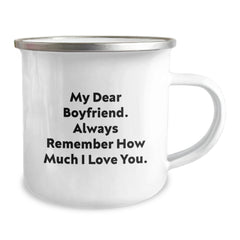 Funny Sweetheart Gifts for Him, My Dear Sweetheart Always Remember How Much I Love You, Christmas Unique Camping Mug - Image 2