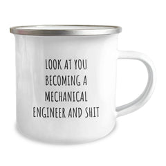 Mechanical Engineer Gifts, Funny Quote, Christmas Unique Gifts for Men from Friends and Family - 12oz Stainless Steel Camping Mug - Image 2