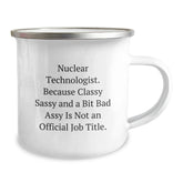 Nuclear Technologist Christmas Unique Gifts - Funny Quote, Perfect Nuclear Technologist Enamel Camping Mug - Gifts from Friends, Family, Coworkers for Him, Her - Image 2