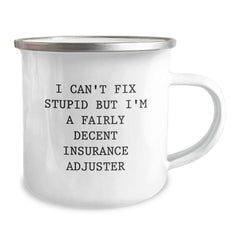 Funny Insurance Adjuster Gifts for Men - Christmas Unique Camping Mug - Image 2