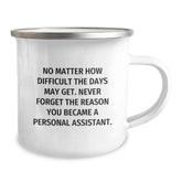 Gifts from Family for Personal Assistant Christmas Camping Mug - Never Forget The Reason You Became A Personal Assistant - Inspirational Personal Assistant Gifts - Image 2
