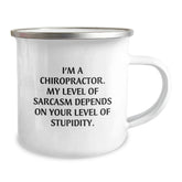 Chiropractor Gifts from Friends, Funny Camping Mug for Men, Gifts for Chiropractor Graduation Unique Gifts, Sarcasm Lovers - Image 2