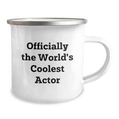 Funny Actor Gifts from Friends for Actor Camping Mug World's Coolest Actor Quote Christmas - Image 2