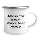 Funny Sales Manager Gifts from Friends, Officially The World's Coolest Sales Manager Christmas Unique Gifts for Men, Funny Camping Mug - Image 2