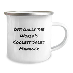 Funny Sales Manager Gifts from Friends, Officially The World's Coolest Sales Manager Christmas Unique Gifts for Men, Funny Camping Mug - Image 2