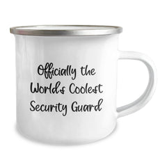 Funny Security Guard Gifts from Friends for Graduation - Officially The World's Coolest Security Guard Camping Mug, 12 oz Stainless Steel with Enamel Finish - Image 2
