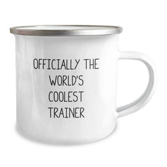 Funny Trainer Gifts for Christmas from Men, Friends, Coworkers - Officially The World's Coolest Trainer Camping Mug - Image 2