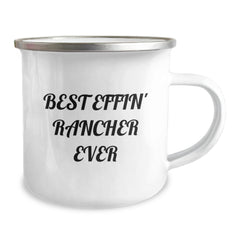 Funny Rancher Gifts for Men - Best Effin' Rancher Ever Camping Mug, Unique Birthday Unique Gifts from Friends - Image 2