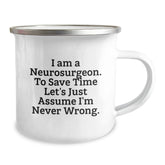 Funny Neurosurgeon Gifts from Men for Christmas Unique Mugs - I'm Never Wrong - Image 2