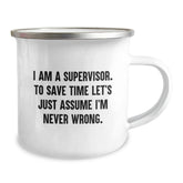 Funny Supervisor Camping Mug Gifts for Men, Friends, or Colleagues - Unique Christmas Memorable Presents from Family - Image 2