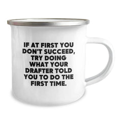 Funny Drafter Gifts: Inspirational Quote Camping Mug, Gifts from Friends for Men, Unique Graduation Gifts for Him - Image 2