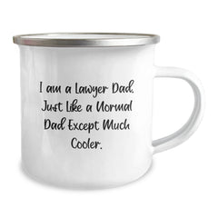 Funny Lawyer Gifts - I Am A Lawyer Dad - Graduation Unique Gifts from Family to Men - 12 oz Stainless Steel Camping Mug - Image 2