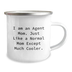 Funny Agent Gifts, Camping Mugs for Agent Moms, I Am An Agent Mom Mugs for Christmas Unique Gifts from Family to Agent Dad or Friends - Image 2