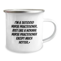 Tattooed Nurse Practitioner Funny Camping Mug Gifts from Friends for Birthday - Image 2