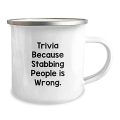 Trivia Lovers Funny Camping Mugs Gifts from Friends for Trivia Enthusiasts Birthday Unique Gifts - Image 2