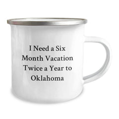 Oklahoma Camping Adventures, Funny Gift for Friends, Christmas Unique Gifts from Friends, Oklahoma Enthusiasts Need a Vacation Mug - Image 2