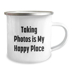 Taking Photos is My Happy Place Funny Valentine's Gift for Taking Photos Enthusiasts - Unique Camping Mug from Friends and Family - Image 2