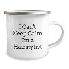 Funny Hairstylist Gifts from Men or Women, Unique Christmas Unique Gifts for Hairstylists, Camping Mugs with I'm a Hairstylist Quote - Image 2
