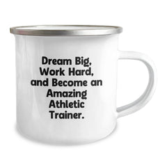 Gifts from Family for Amazing Athletic Trainer Christmas Unique Gifts - Funny Quote on 12 oz Stainless Steel Camping Mug - Image 2