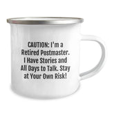 Funny Postmaster Gifts, Camping Mug for Retired Postmasters - 'Caution: I'm A Retired Postmaster...' - Birthday Unique Gifts from Friends and Family - Image 2