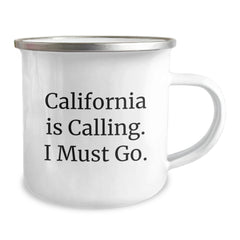 California Adventures await, Funny Camping Mug for Friends from California, Gifts for Outdoor Enthusiasts - Image 2