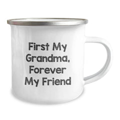 Funny Grandma Gifts, Camping Mugs for Grandma, 'First My Grandma, Forever My Friend' Christmas Gag Gifts from Family to Grandma - Image 2