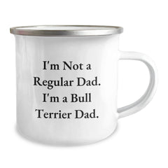Bull Terrier Dad Funny Gifts from Men to Friends for Birthday Unique Camping Mug - Image 2