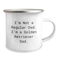 Funny Golden Retriever Dad Camping Mug, Gifts from Family for Golden Retriever Dog Birthday, 'I'm Not A Regular Dad. I'm A Golden Retriever Dad.' - Image 2