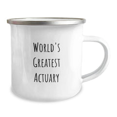 Funny Actuary Gifts for Men, Unique Camping Mug from World's Greatest Actuary, Christmas Unique Gifts for Actuary Friends - Image 2