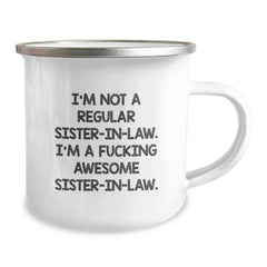 Funny Sister-in-law Gifts from Men, Women or Friends - Awesome Sister-in-law Christmas Unique Mug for Sister-in-law, Camping Enthusiasts or Adventurers - Image 2