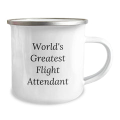 Funny Flight Attendant Gifts for Men from Friends, World's Greatest Flight Attendant Camping Mug Unique Birthday Unique Gifts for Flight Attendant, Stainless Steel with Enamel Finish - Image 2