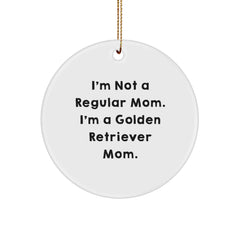 Golden Retriever Dog Lover Gifts from Family, Christmas Unique Ornaments for Home Decor, Funny Quote 'I'm Not A Regular Mom. I'm A Golden Retriever Mom.' - Image 1