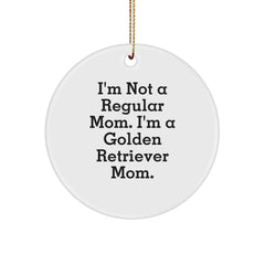 Golden Retriever Mom Christmas Circle Ornament Gifts from Mom to Golden Retriever Dog Lover Daughter - Image 1