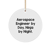 Aerospace Engineer Gifts, Christmas Circle Ornament, Funny Quote, Gifts from Friends, Gifts for Aerospace Engineer - Image 1