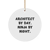 Architect Ninja Christmas Circle Ornament Gifts from Friends, Family, or Coworkers - Image 1