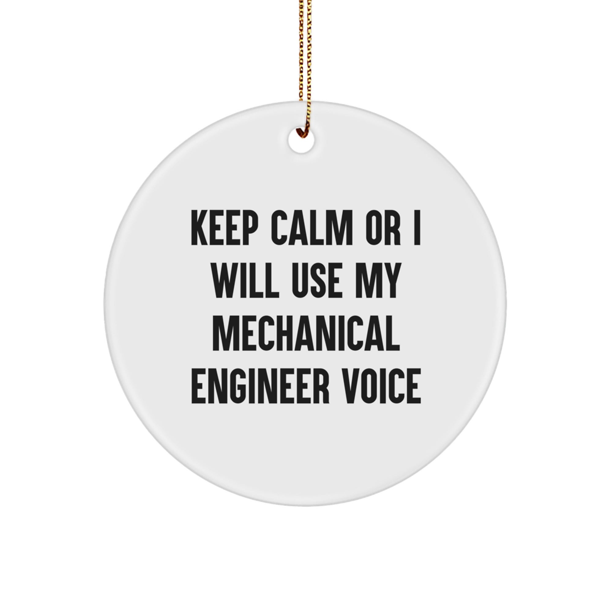 Funny Mechanical Engineer Gifts for Christmas Unique Circle Ornaments from Friends, Funny Mechanical Engineer Voice Circle Ornament, Mechanical Engineer Circle Ornaments for Christmas - Image 1