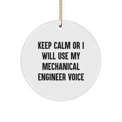 Funny Mechanical Engineer Gifts for Christmas Unique Circle Ornaments from Friends, Funny Mechanical Engineer Voice Circle Ornament, Mechanical Engineer Circle Ornaments for Christmas - Image 1