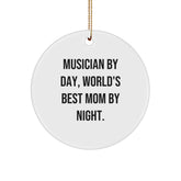 Musician Gifts from Family - Circle Ornament, Funny Quote, Christmas Decor, Gifts for Musician Women - Image 1