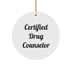 Certified Drug Counselor Christmas Unique Gift from Friends, 'You're the Real MVP' Circle Ornament, Drug Counselor Gifts, Gifts from Women, Gifts for Drug Counselor - Image 1
