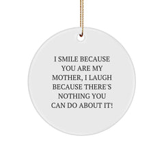 Funny Mother Circle Ornament Gifts from Family for Mother's Christmas Unique Gifts - Image 1