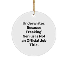Underwriter genius Circle Ornament Gifts from Friends for Underwriter Colleagues - Image 1