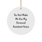 Funny Personal Assistant Gifts from Men, Unique Christmas Circle Ornament for Women, Coworkers, Friends, and Family - Image 1