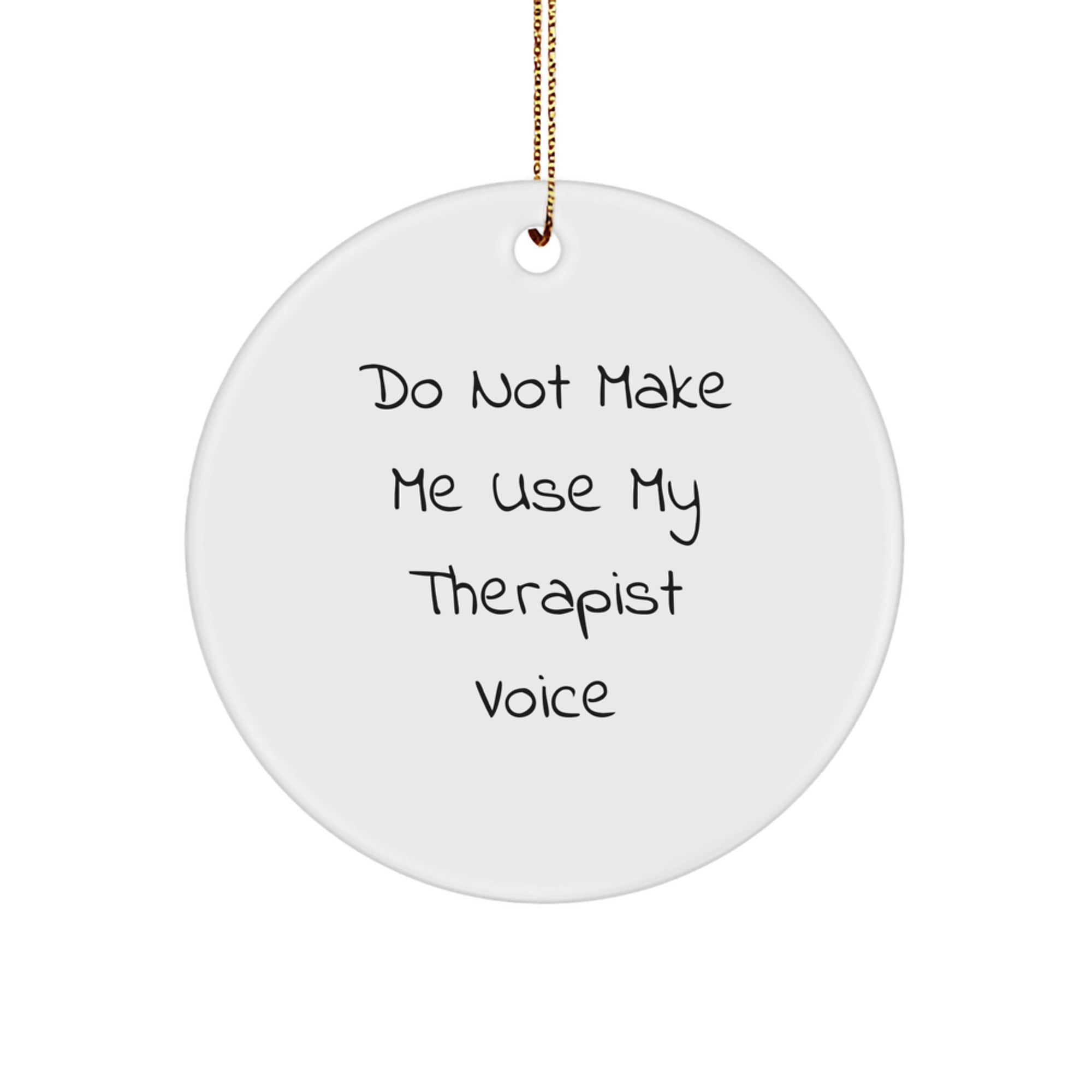 Funny Therapist Gifts from Friends Circle Ornament for Christmas Unique - Image 1