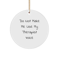 Funny Therapist Gifts from Friends Circle Ornament for Christmas Unique - Image 1