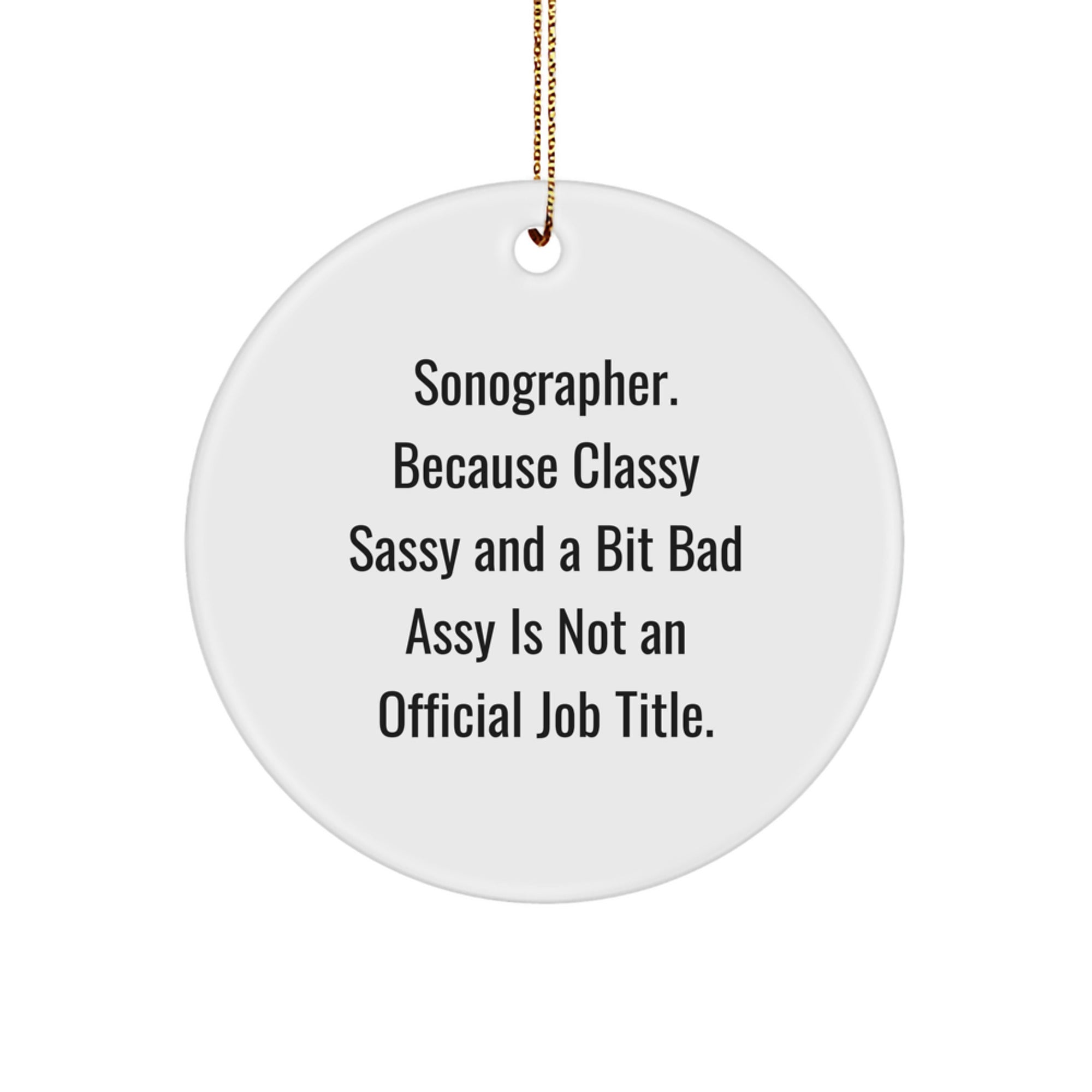 Funny Sonographer Gifts for Women - Gifts from Family to Sonographer Daughter with Unique Circle Ornament - Image 1
