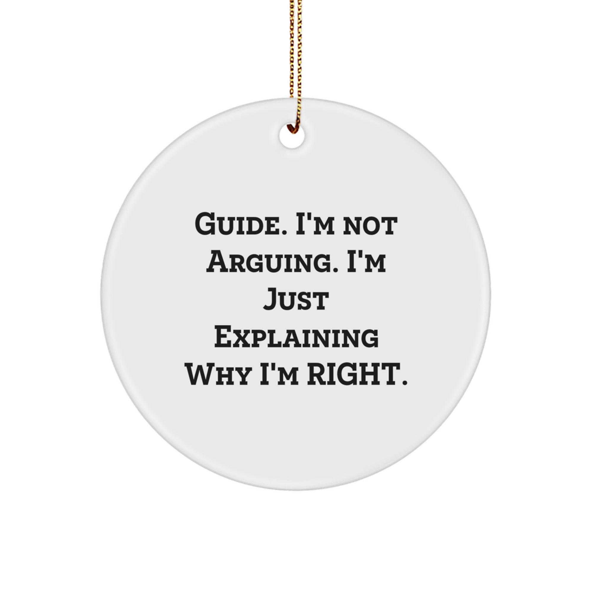 Funny Guide Circle Ornament Gifts from Friends for Guide Lovers Christmas Unique Ornaments - Image 1