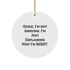Funny Guide Circle Ornament Gifts from Friends for Guide Lovers Christmas Unique Ornaments - Image 1