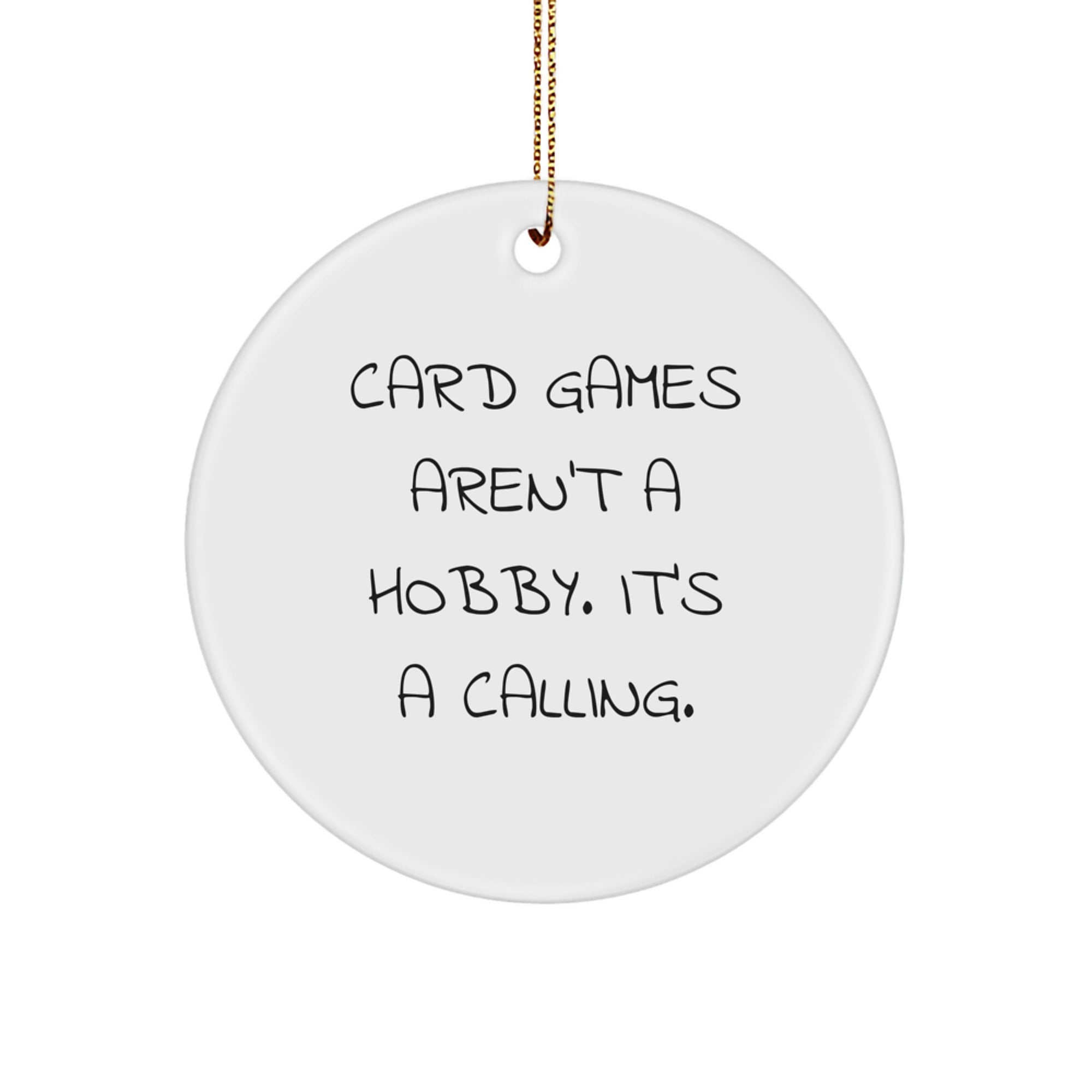 Funny Card Games Circle Ornament Gifts for Card Games Lovers from Friends, Unique Christmas Unique Gift Ideas for Women, Men, Family, Coworkers - Image 1