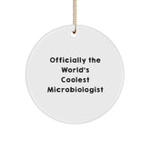 Funny Microbiologist Gifts from Friends, Officially The World's Coolest Microbiologist Christmas Unique Gifts for Microbiologist - Image 1