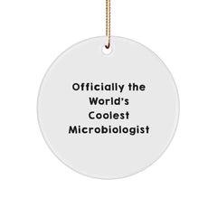 Funny Microbiologist Gifts from Friends, Officially The World's Coolest Microbiologist Christmas Unique Gifts for Microbiologist - Image 1